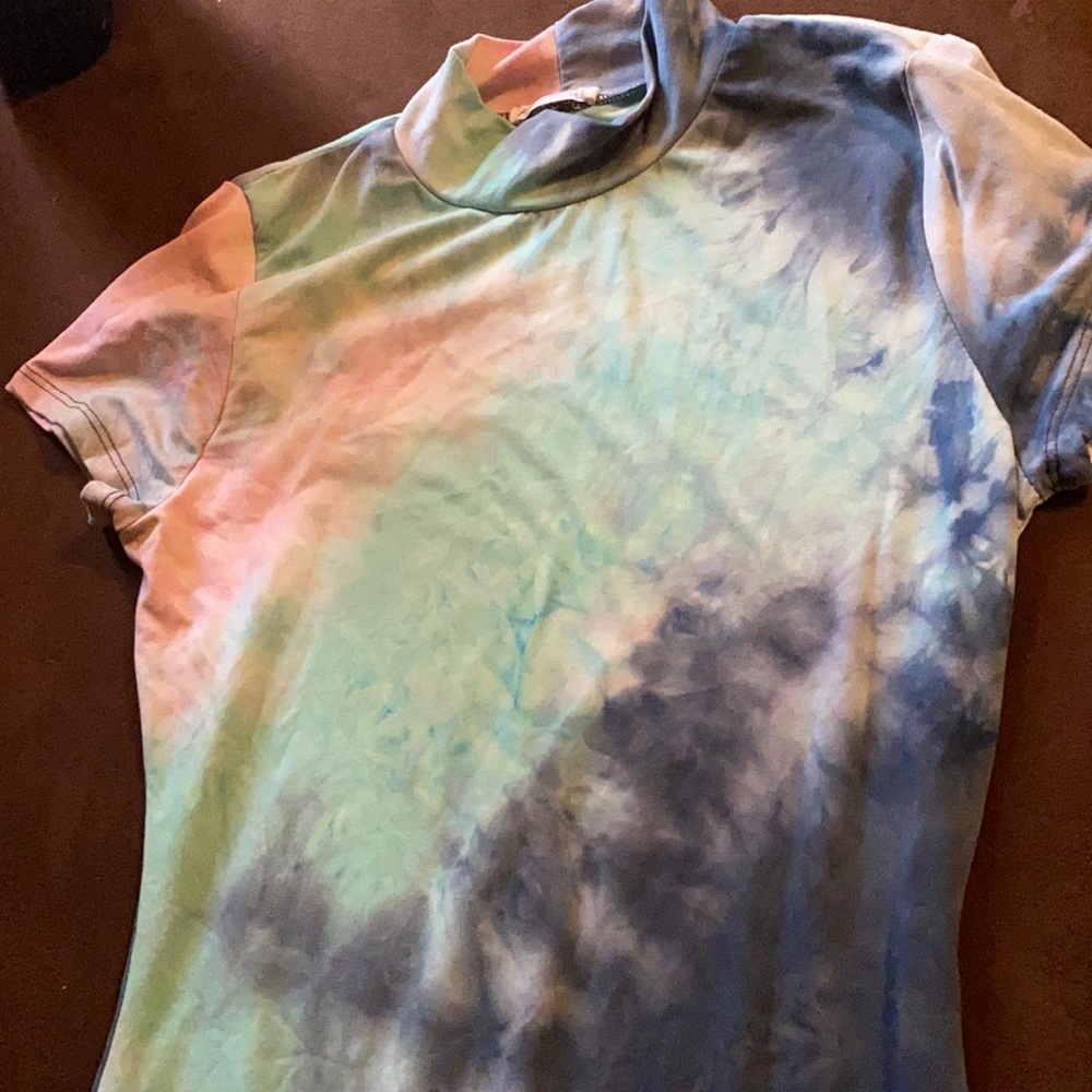 Multicolored dress.
